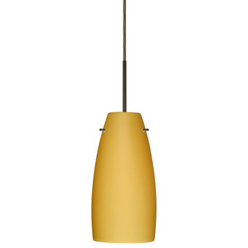 Tao 1 Light 120V Cord Pendant, Bronze, Vanilla Matte Glass Shade, Candelabra E12