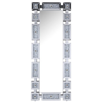 ACME Noralie Wall Mirror in Mirrored and Faux Diamonds