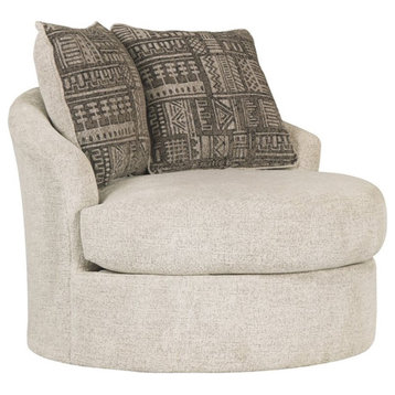Signature Design by Ashley Soletren Swivel Accent Chair in Stone