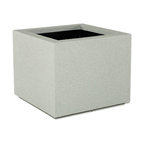 Milan Square Outdoor Planter, Concrete Gray