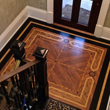 Faux wood marquetry floor