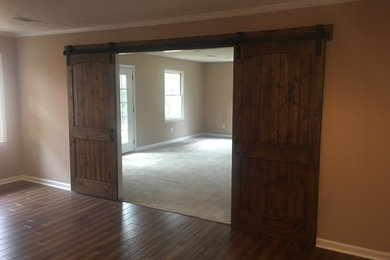 Example of a farmhouse bedroom design in Atlanta