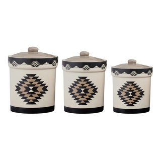 HiEnd Accents Savannah 3-Piece Canister Set; Turquoise