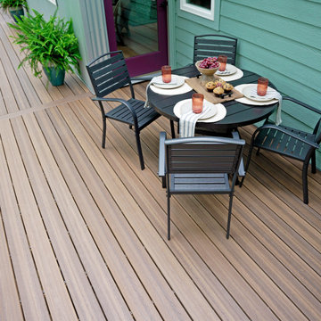 Modern Backyard Deck in the Woods