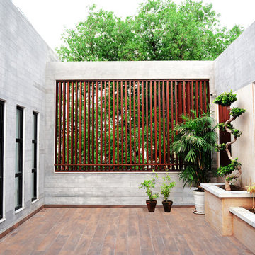 First Floor Courtyard with adjustable wooden louver maintaining privacy.