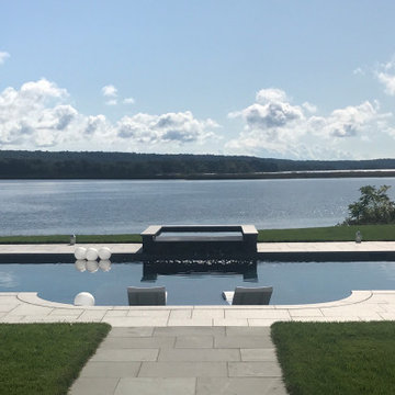 Pool and spa overlooking the Connecticut River