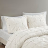 INK+IVY Percale Duvet Cover Set With Embroidery, Full/Queen