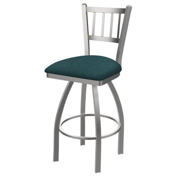 810 Contessa 30 Swivel Bar Stool with Stainless Finish and Graph Tidal Seat