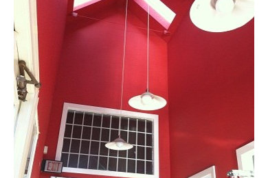 Inspiration for a modern hallway remodel in Other