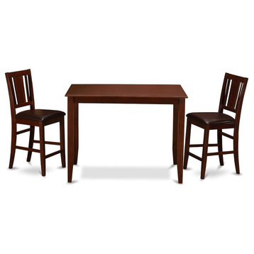 3 Pc Counter Height Table Set-Counter Height Table And 2 Counter Height Chairs