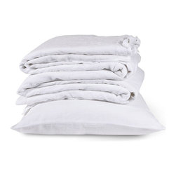 The Linen Works Classic White Bed Linen - Sheet And Pillowcase Sets
