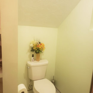 75+ Badezimmer mit beigefarbenen Fliesen und freistehendem Waschtisch