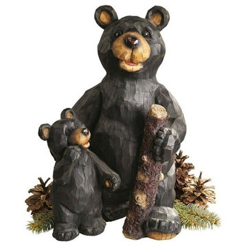 Black Forest Bear Pair Sculpture