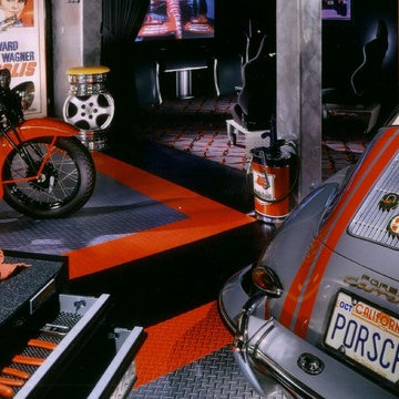 Classic Car Home Garage In So Cal- Flooring By RaceDeck Garage Floors