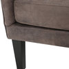 Lorenzo Contemporary Wingback Club Chair With Nailhead Trim, Gray Brown