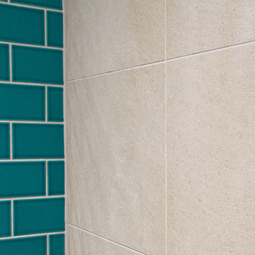 2-room project with statement tiling, Brighton: bathroom 2