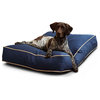 Casey Rectangle Indoor/Outdoor Dog Bed, Navy, Medium