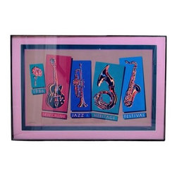 1986 Mardi Gras Poster in Custom Acrylic Frame - Prints And Posters