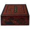 Chinese Distressed Red Characters Graphic Square Shape Box Hcs4584