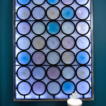 Salle de douche vive et fraiche