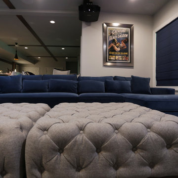 Blue Luxury Media Room