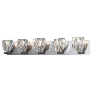 Hubbardton Forge 201323-1004 Gatsby 5-Light Bath Sconce in Sterling
