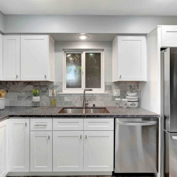 Functional Flow: Updated Sink and Appliance Wall in Modern Kitchen