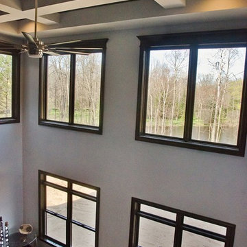 Family Room Windows and Hardwood Flooring