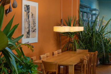 Inspiration for a modern dining room remodel in Other