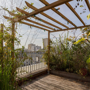 Terrasse plein sud en duplex Paris XXème
