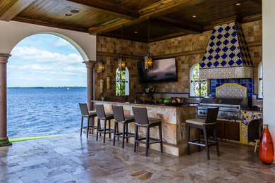 Kitchen - mediterranean kitchen idea in Tampa