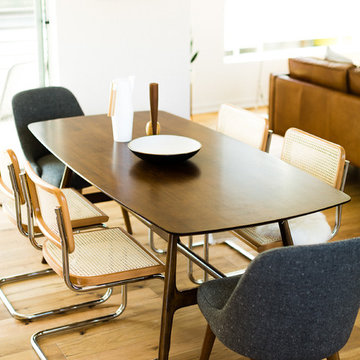 Midcentury Dining Table with Cesca Chairs