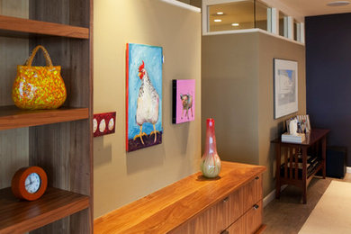 Family room - contemporary family room idea in Portland