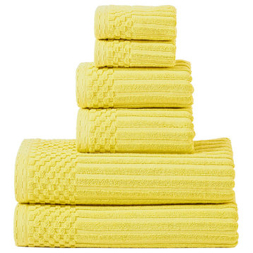 600 GSM Soho Collection Cotton 6 Pc Towel Set - Golden Mist