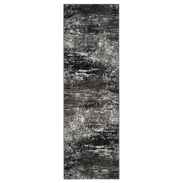 Safavieh Adirondack Collection ADR112 Rug, Silver/Black, 2'6"x8'