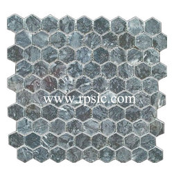 MH-16 HEXAGON FLATIRON GREY 1IN - Mosaic Tile