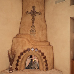 Southwest Desert Home - Indoor Fireplaces