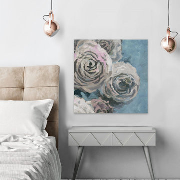 "Dusty Pink Blossoms" Painting Print on Wrapped Canvas