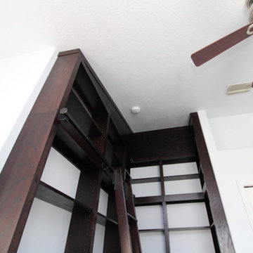 Do you love the look of a Library Ladder with Floor to Ceiling Bookshelves?