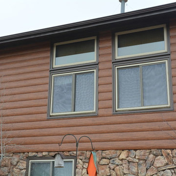 Custom Log Home - Steel Log Siding Cheyenne, WY