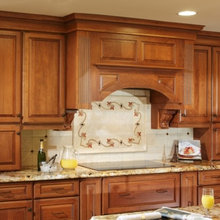 Tuscan kitchen cherry wood autumn stain