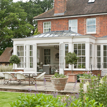 Elegant Georgian orangery with separate side entrance adjoining the home.