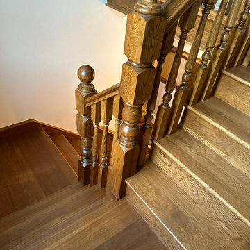 New Staircase | Traditional Stained Oak Spindles | Stourbridge