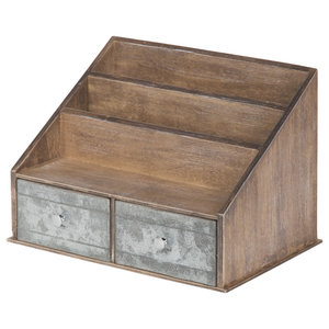 Kate And Laurel Apothecary Wood Desk Drawer Set With Letter Holder Transitional Desk Accessories By Uniek Inc Houzz