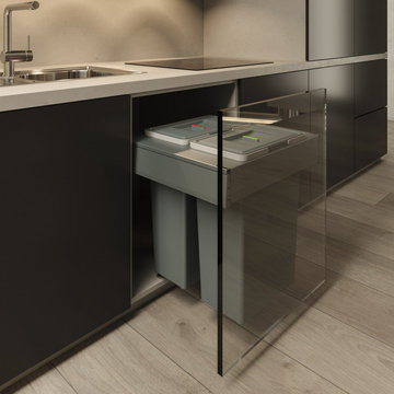 Built-In Pull-Out Trash Cans