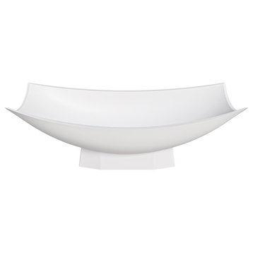 AB9992 White Matte 71" Solid Surface Resin Free Standing Hammock Style Bathtub