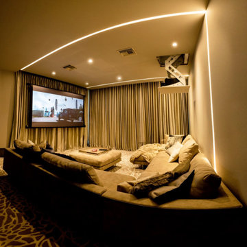 Custom Home Theater with all Equipment Hidden