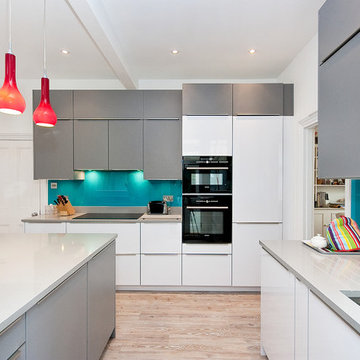 Sleek Kitchen with Pops of Colour