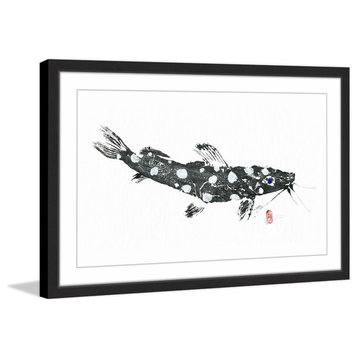 "Poisson Chat" Framed Painting Print, 18"x12"
