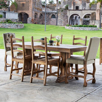Crafters and Weavers Westwood Rustic Farmhouse Counter Height Dining Set